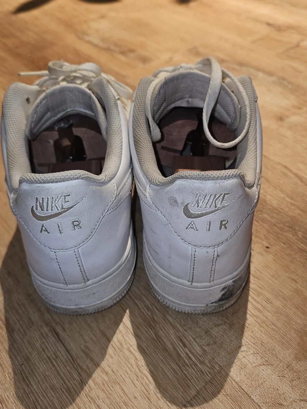 Mens White Nike Air Force 1 Shoes Sneakers Size 13 Workout Athletic Beaters - Picture 4 of 6